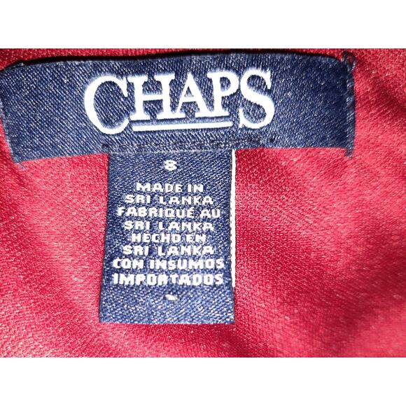 Ralph Lauren CHAPS Dress Red & Black LUMBERJACK Chiffon Checkered Career Sz 8 - Picture 8 of 12